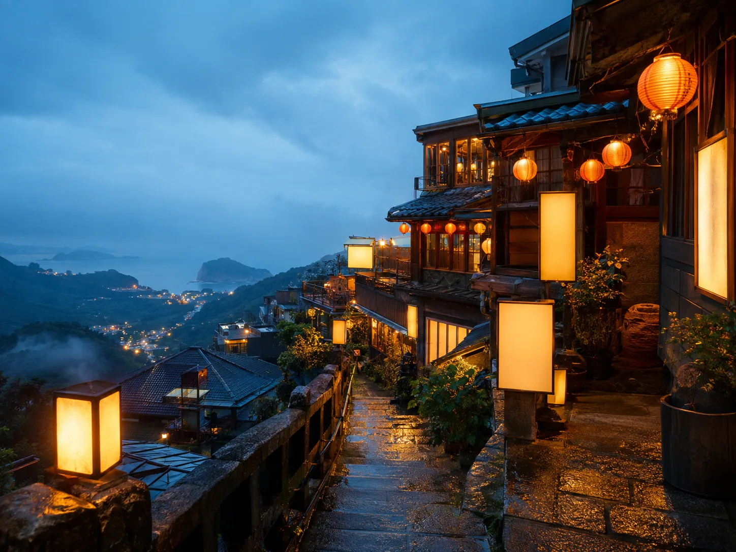 新北九份山城夜景約會|老街、茶屋與雨天散步指南封面
