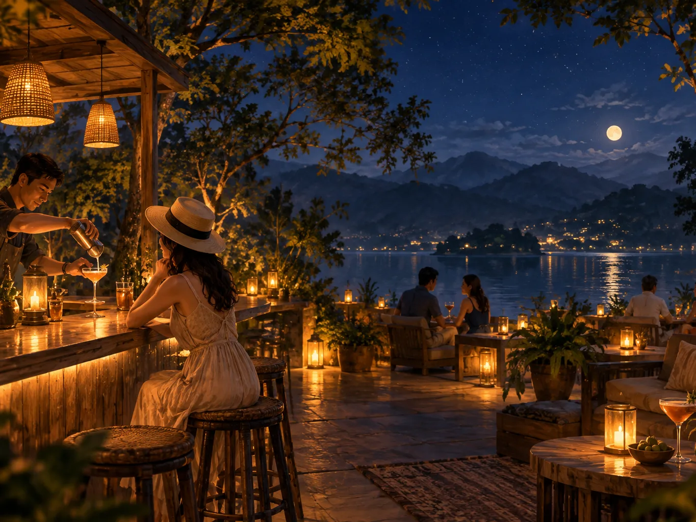 魚池 Lim Bar：旅宿園區裡的戶外夜間空間封面